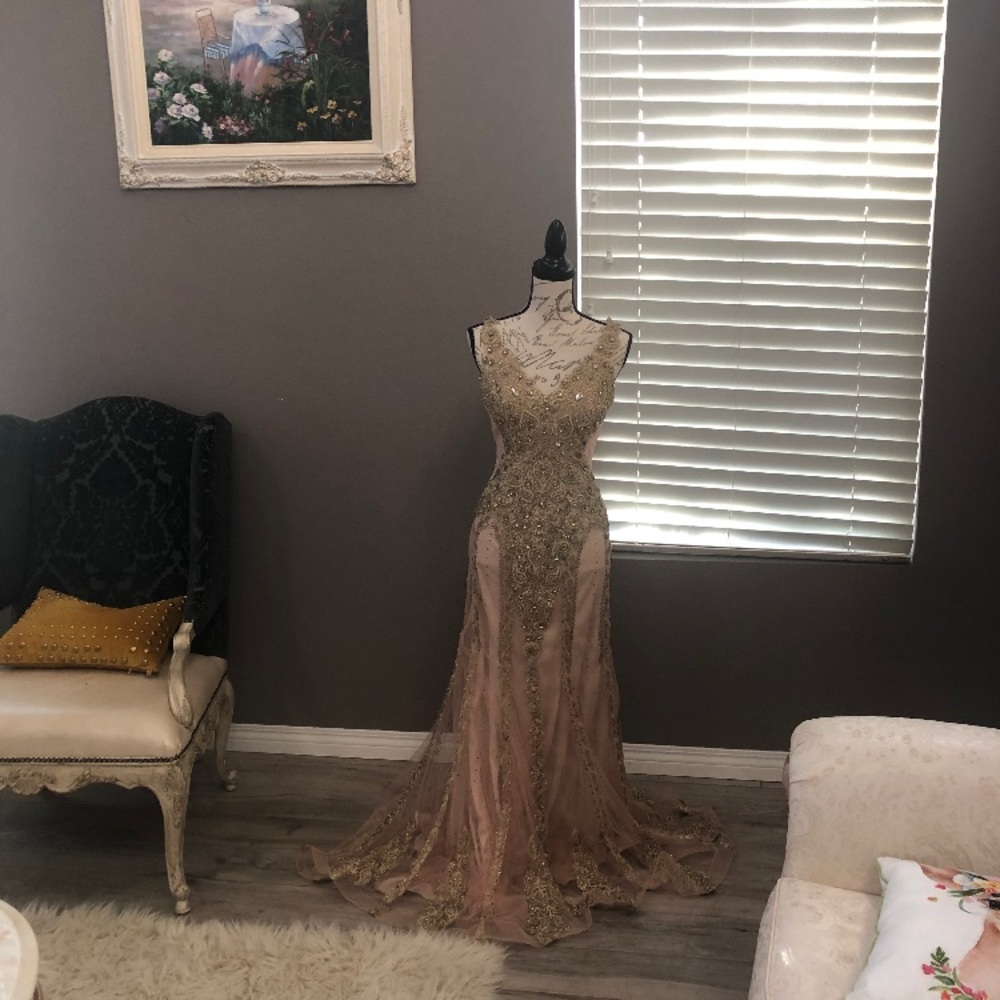 Rose gold formal dress
